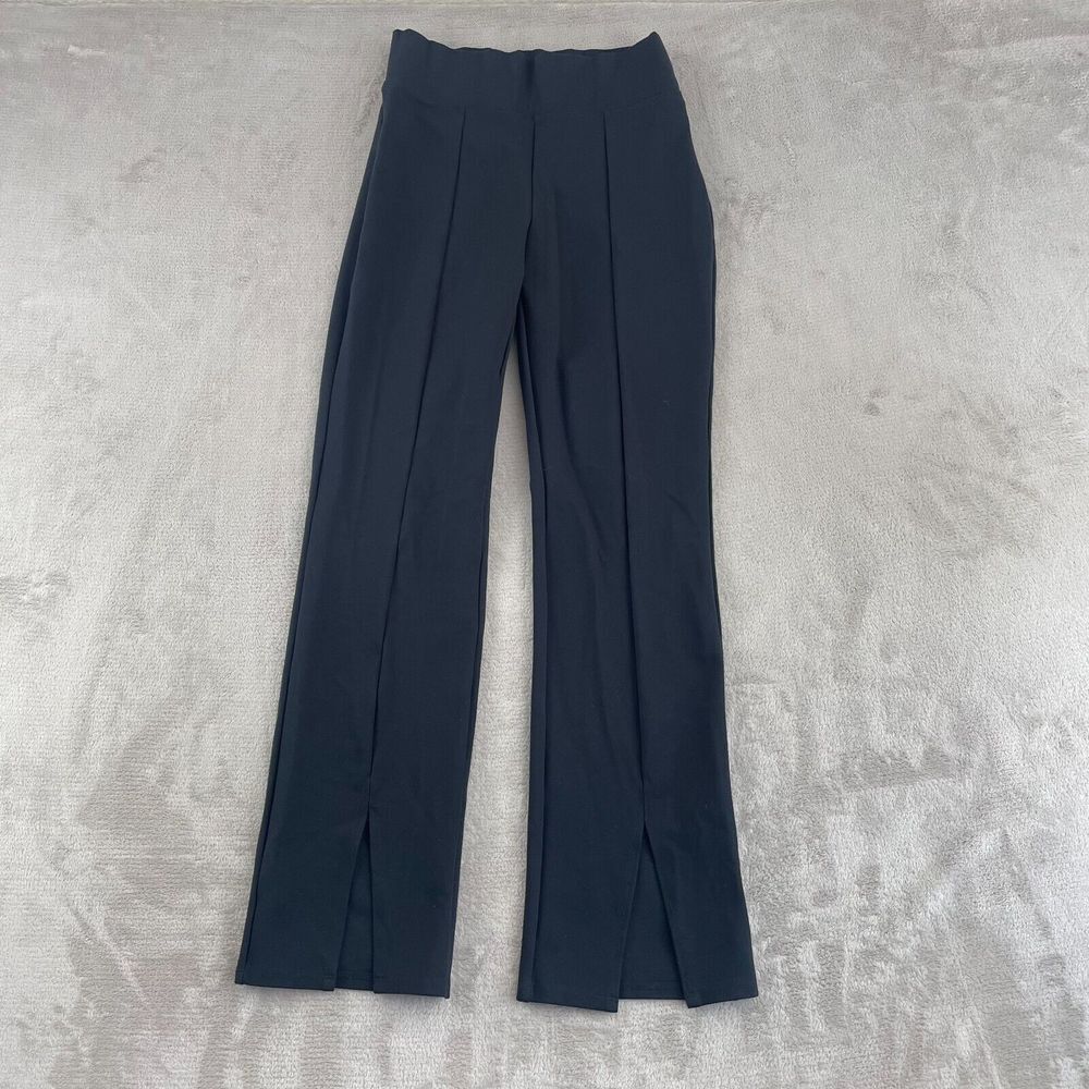Abercrombie & Fitch Ankle Slit Pants Women Medium W26 Black Pull On Stretch